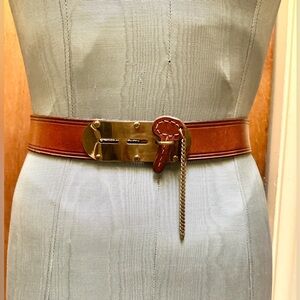 Vintage 1970 Leather Belt